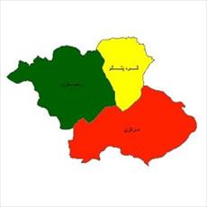 دانلود نقشه بخش های شهرستان زنجان