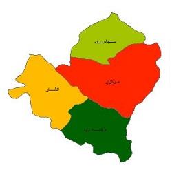 دانلود نقشه بخش های شهرستان خدابنده